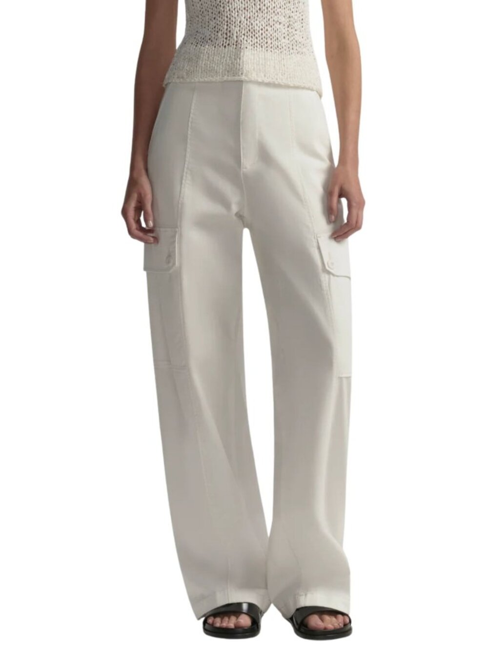 ALC Carter Cotton Cargo Pant Ivory White NWT $395 Sz 0